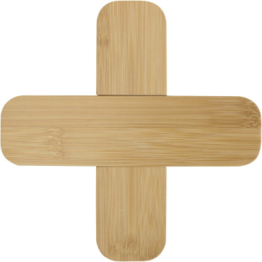 Logo trade promotional products image of: Croc bamboo trivet - large