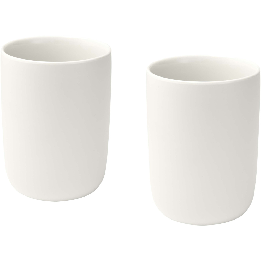 Logo trade business gifts image of: Male 350 ml ceramic cups - set of 2