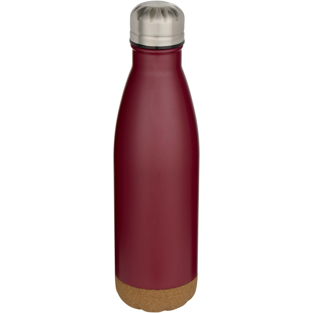 Logotrade promotional merchandise photo of: Cove 500 ml double wall vacuum insulated stainless steel water bottle with cork details