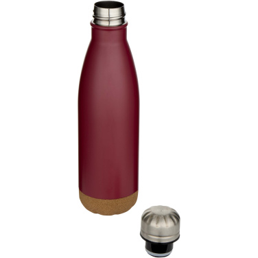 Logotrade promotional item picture of: Cove 500 ml double wall vacuum insulated stainless steel water bottle with cork details