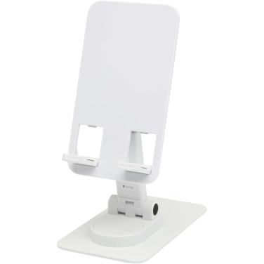 Logotrade corporate gift image of: Alhena recycled plastic foldeable phone holder with metal desk stand