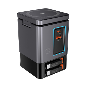 Logo trade promotional items image of: Urban Vitamin Sacramento 105W GAN charger+retractable cables