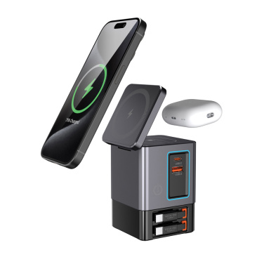 Logo trade promotional giveaways image of: Urban Vitamin Sacramento 105W GAN charger+retractable cables