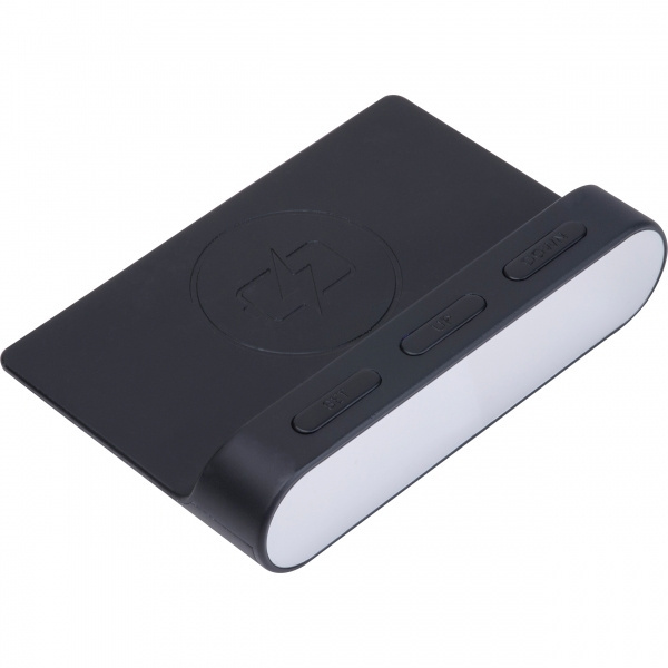 Logotrade promotional merchandise photo of: Alarm Clock and Wireless Charger ADELAIDE