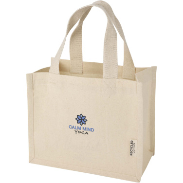 Logo trade promotional gifts picture of: Odessa 220 g/m² GRS recycled cotton mini gusset tote bag 9L