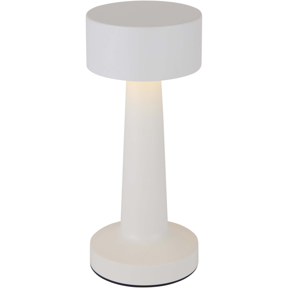 Logo trade promotional merchandise image of: Aludra rechargeable dimmable table lamp with 3 light modes