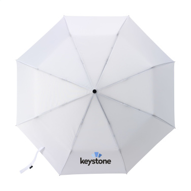 Logo trade corporate gifts image of: Michigan foldable RCS RPET umbrella 21 inch
