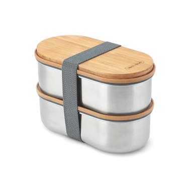 Logotrade promotional giveaway image of: Black+Blum Stainless Steel Double Bento Box
