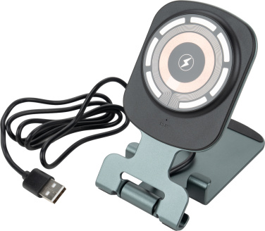 Logo trade promotional products image of: Phone holder with wireless charger