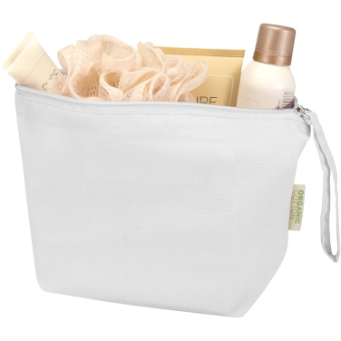 Logo trade promotional giveaways image of: Odisha 180 g/m² OCS organic large accessory pouch 3L