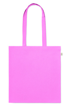 Logo trade promotional gifts image of: Recycled cotton shopping bag