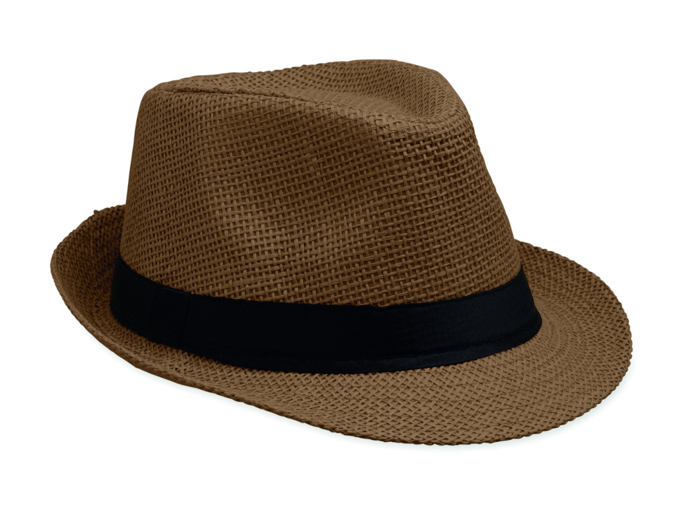 Logo trade corporate gifts image of: Paper straw hat