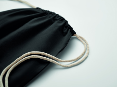 Logo trade promotional items picture of: Drawstring bag Fairtrade 180gr