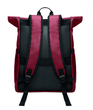 Logotrade promotional merchandise picture of: Rolltop laptop rucksack 600D