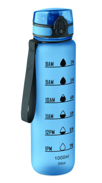 Logo trade promotional giveaways image of: Sports water bottle RPET 1L