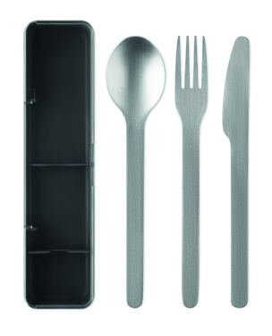Logo trade promotional merchandise picture of: Stainless steel cutlery set
