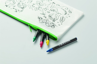 Logo trade promotional products picture of: Pencil case with 4 crayons