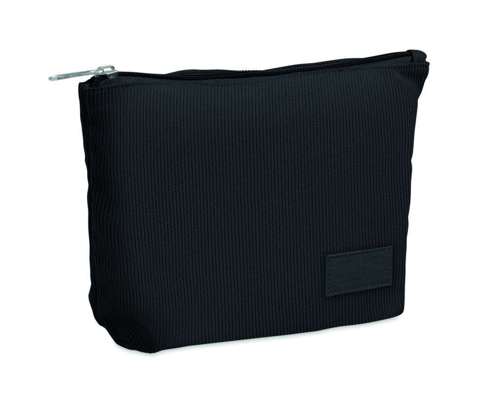 Logo trade advertising products picture of: Corduroy cosmetic bag