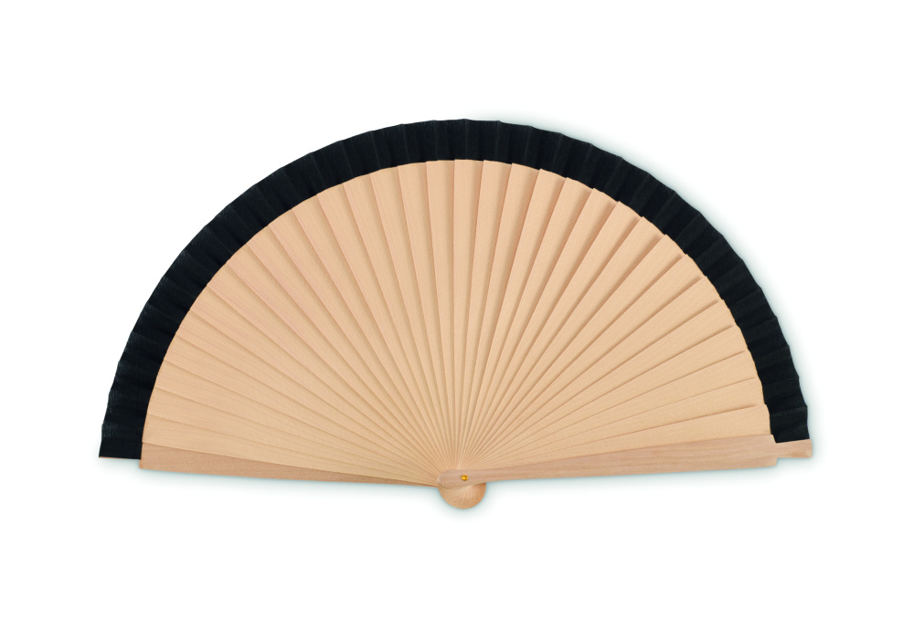 Logo trade promotional products picture of: Wooden hand fan