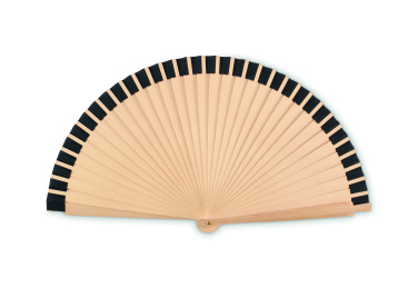Logo trade promotional items image of: Wooden hand fan