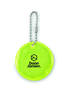 Logo trade business gift photo of: Round reflective keyring