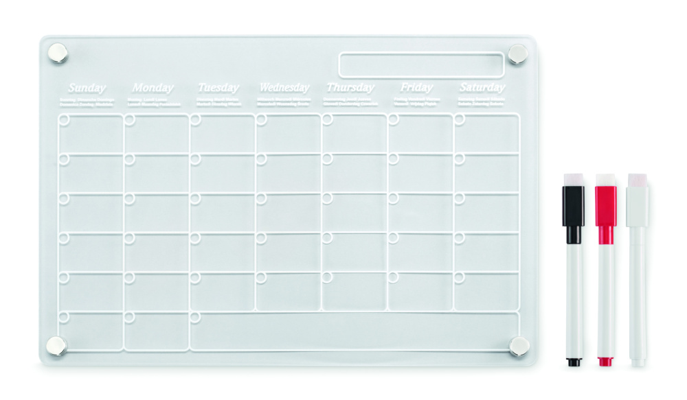 Logotrade promotional giveaways photo of: Magnetic acrylic planner