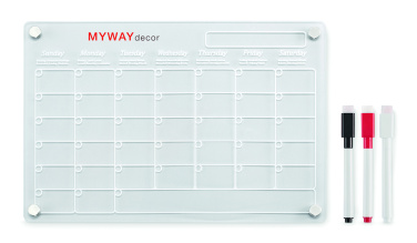 Logo trade promotional merchandise picture of: Magnetic acrylic planner