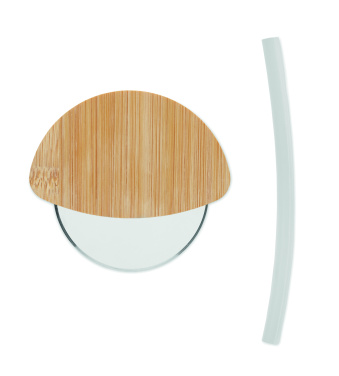 Logotrade business gift image of: Round bamboo pizza cutter