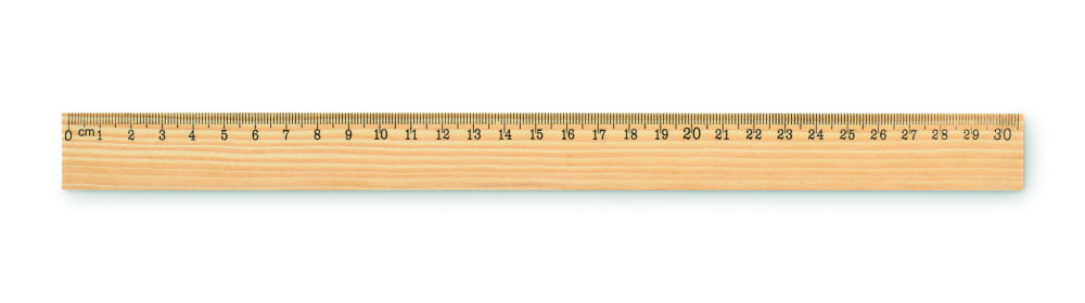 Logo trade promotional merchandise photo of: Wooden ruler 30cm