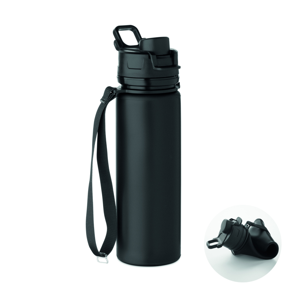 Logo trade promotional gift photo of: Foldable silicone sports bottle