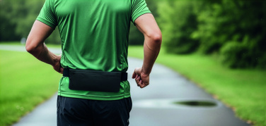 Logo trade corporate gift photo of: Sports waist bag 600D RPET