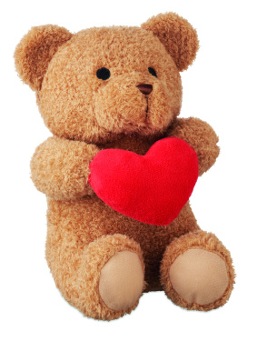 Logotrade business gift image of: Teddy bear with heart 23cm