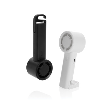 Logo trade promotional gift photo of: Twist RCS recycled plastic re-chargeable portable fan