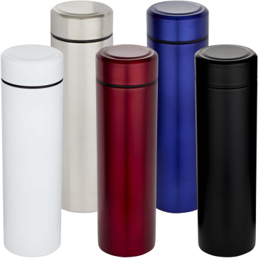 Logo trade business gift photo of: Taylor 450 ml double wall stainless steel flask with tea strainer