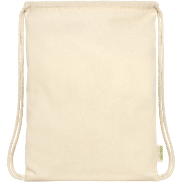 Logotrade promotional giveaway picture of: Odisha 100 g/m² OCS organic drawstring bag 5L