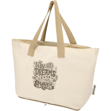 Logotrade promotional gift image of: Sierra 140 g/m² GRS recycled foldable cotton tote bag 7L