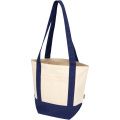 Sam 320 g/m² GRS recycled mini cotton tote bag, Navy / Natural