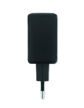 Logo trade promotional gifts picture of: EU 2-pole wall adapter/charger