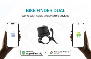 Logo trade promotional giveaways image of: Bike finder Dual RCS bike bell with worldwide locating