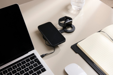 Logo trade advertising product photo of: VINGA Baltimore RCS 2-in-1 Wireless 15W Travel Charger