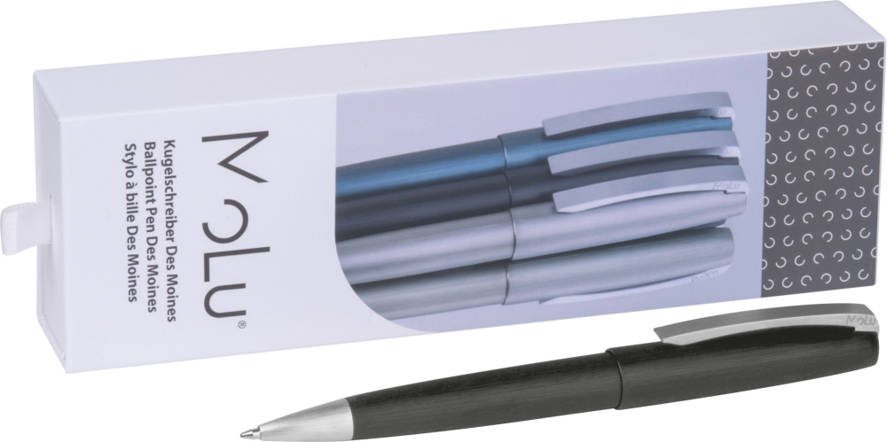 Logo trade promotional merchandise photo of: Metal ballpoint pen Des Moines MoLu