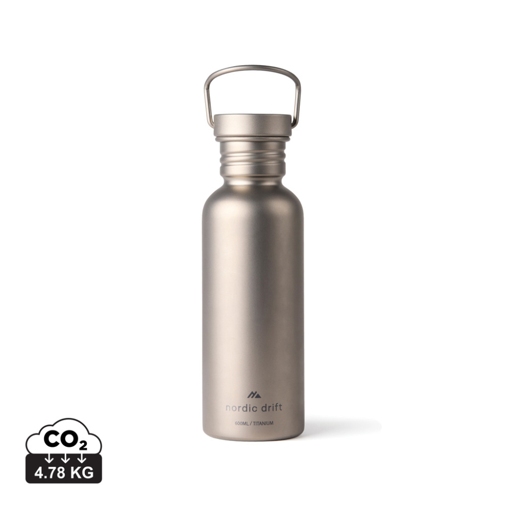 Logo trade promotional gift photo of: Nordic Drift Trail Ultra Light Titanium 600ml Water Bottle