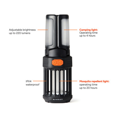 Logo trade promotional item photo of: Nordic Drift Titan Portable mosquito repellent camping light