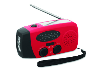 Logo trade promotional gift photo of: Portable radio SOS with LED torch