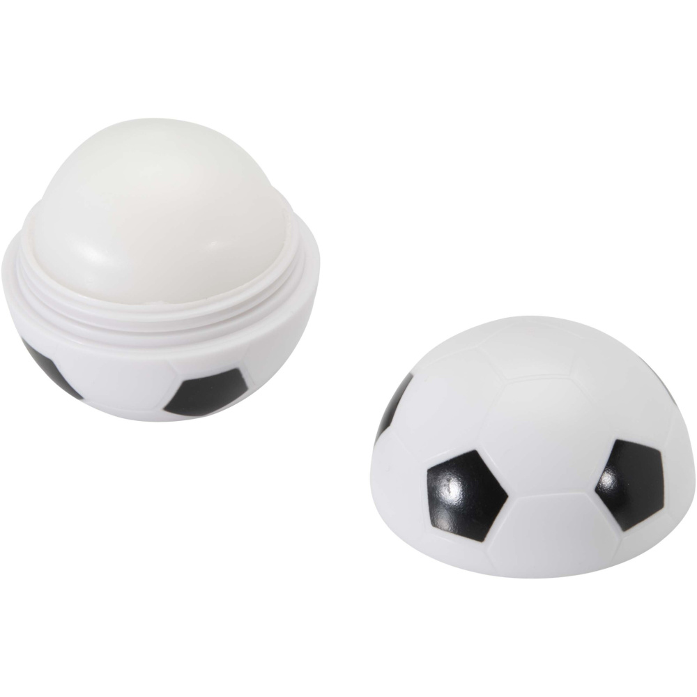 Logotrade promotional gift picture of: Zuri football-shaped vanilla lip balm with SPF 15