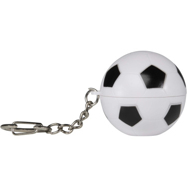 Logo trade advertising products picture of: Rami football-shaped vanilla lip balm with SPF 15 and keychain