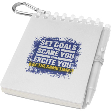 Logo trade promotional gift photo of: Lig Mini recycled outdoor soft cover notebook and ballpoint pen set (black ink)