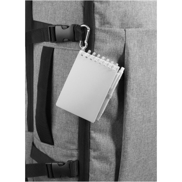 Logo trade corporate gifts picture of: Lig Mini recycled outdoor soft cover notebook and ballpoint pen set (black ink)