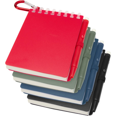 Logo trade promotional item photo of: Lig Mini recycled outdoor soft cover notebook and ballpoint pen set (black ink)