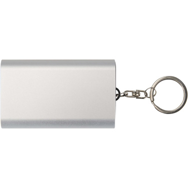 Logotrade promotional gift image of: Arcturus 2000 mAh recycled aluminium power bank with keychain